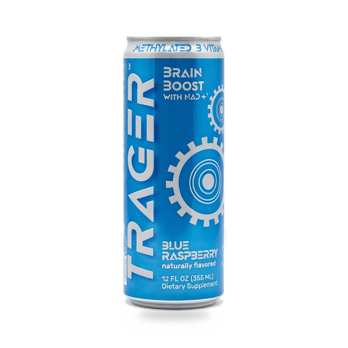 Trager Blue Raspberry 12 oz can